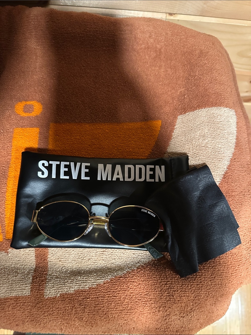 Steve Madden Black Lensed Sunglasses with Gold Frame